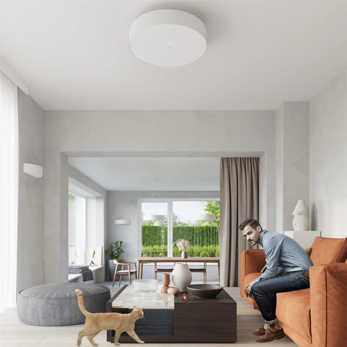 Stropní svítidlo kulaté Skala 70 bílé moderní do obýváku kuchyně a ložnice Sollux