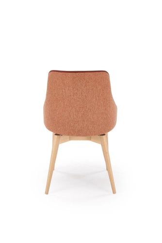 Jídelní židle Jurneya Intesi čalouněná otočná s područkami skořicová dřevěná