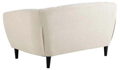 Dvojsedací pohovka Ria béžová prošívaná do obýváku skandinávský styl na dřevěných nohách Actona