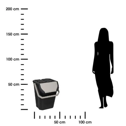 Třídicí odpadkový koš 37 l černý kuchyňský polypropylenový 5five simply smart