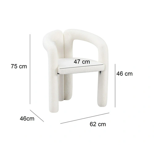 Židle Cora krémová čalouněná sametem s područkami do jídelny