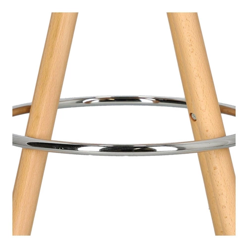 Barová židle Nord šedá s opěrkou do kuchyně a jídelny moderní dřevěná z ekokůže Intesi