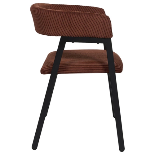 Čalouněná jídelní židle Scott Intesi s područkami, manšestr terakota, loft