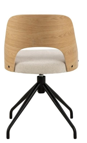 Otočená čalouněná židle Lucy skandinávská béžová dubová jídelní moderní Actona