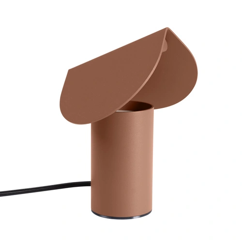 LED stolní lampa BISCUIT mocca moderní hliníková na psací stůl