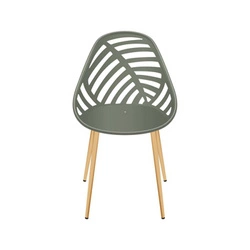 Moderní jídelní židle z plastu Alameda Intesi olivová s opěrkou do kuchyně