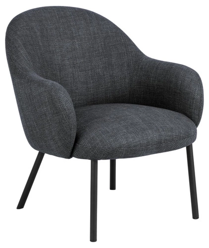 Moderní šedé křeslo Spencer Basel s područkami, čalouněné, do obývacího pokoje