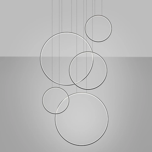 Závěsné LED svítidlo RIO 5 černé do obýváku a jídelny moderní 5bodové Thoro