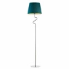 Stojací lampa do obýváku FOGO GOLD zelený samet glamour s látkovým stínidlem Lysne 174 cm