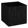 Úložný kontejner z tvídu 31 x 31 cm černý