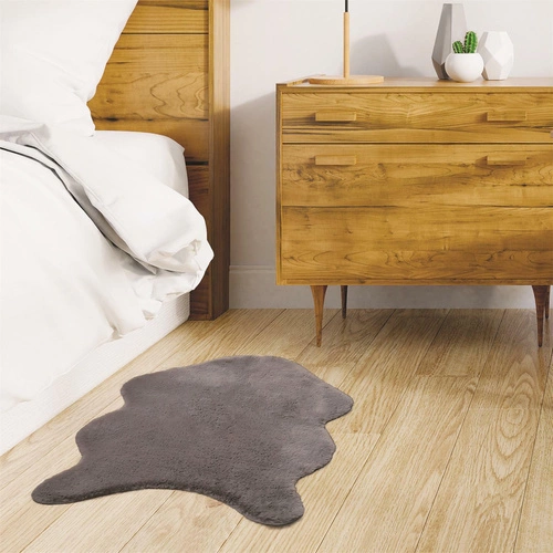 Koberec shaggy Cuso šedý 60x90 měkký do ložnice a obýváku skandinávský