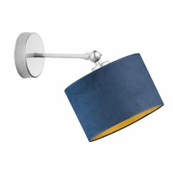 Nástěnné svítidlo glamour Tete LYSNE s velurovým stínidlem v tyrkysové, nastavitelné do ložnice a obývacího pokoje