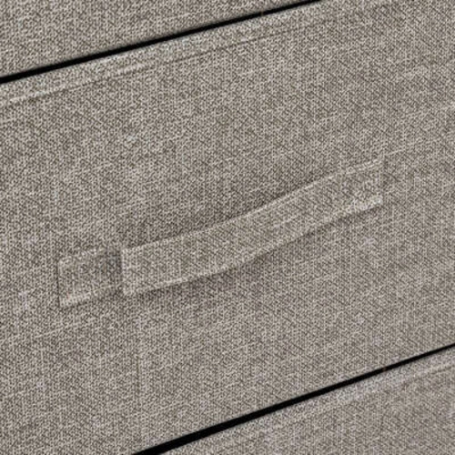 Vysoká šedá komoda Tissa s 5 zásuvkami, moderní na nožkách do ložnice a obýváku 114 cm