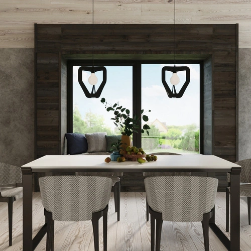 Závěsné svítidlo Tres černé moderní do obýváku kuchyně nebo nad ostrůvek kovové 33 cm