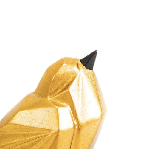 Dekorační figurka Love Bird zlatá moderní na komodu do obýváku HV decor