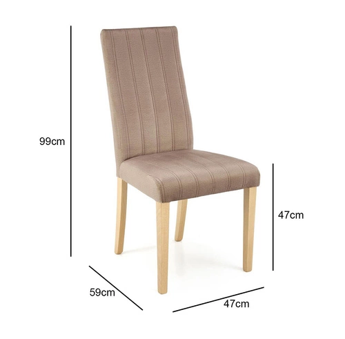 Čalouněná židle Arizona béžová do jídelny a obýváku s dřevěnými nohami Intesi