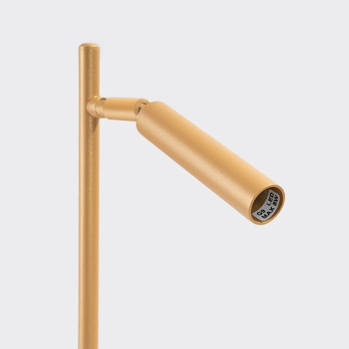 Stolní lampa Pastelo moderní zlatá s nastavitelným stínidlem do ložnice a pracovny 43 cm