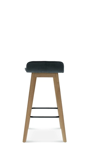 Čalouněný barový stoliček s opěradlem Fameg Cleo dub 75 cm do kuchyně a k ostrůvku na míru