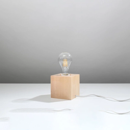 Stolní lampa z přírodního dřeva Ariz Sollux moderní lampička na psací stůl do ložnice