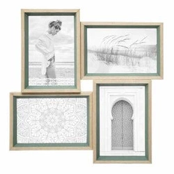 Závěsný zelený fotorámeček na 4 fotografie 10x15 Moly Atmosphera moderní MDF