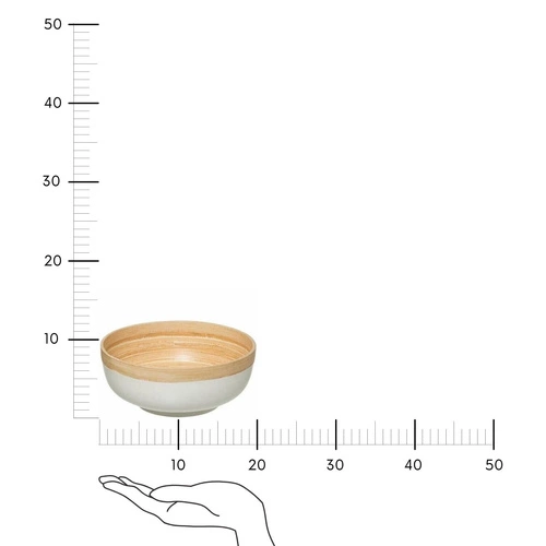 pr.Moderní barevná bílá bambusová miska .20 cm