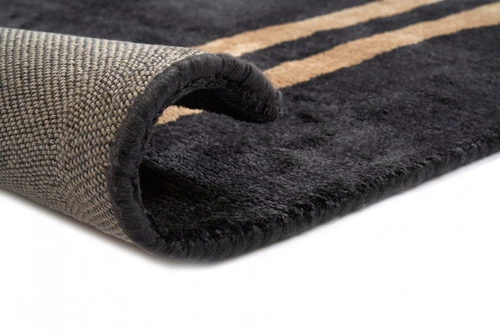 Moderní viskózový koberec Imperial Black 200x300 cm ručně vyráběný do obýváku a ložnice