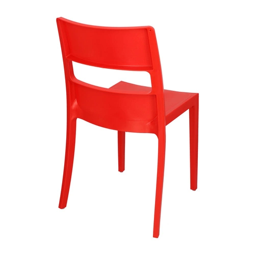 Zahradní židle Sai červená, stohovatelná, moderní plastová na zahradu SCAB Design