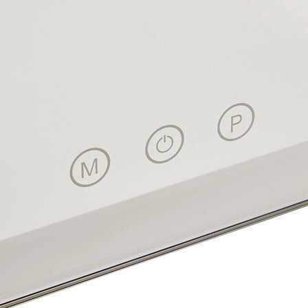 LED zrcadlo Holly k toaletnímu stolku v bílem rámu obdélníkové s osvětlením 50x42,5 cm