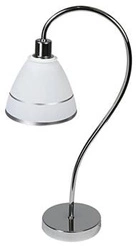 Moderní stolní lampa Elf Candellux Lighting bílá s chromem do obýváku a ložnice