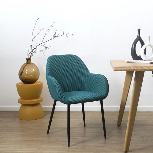 Čalouněná židle Lavia Intesi tyrkysová s područkami do jídelny a obýváku moderní