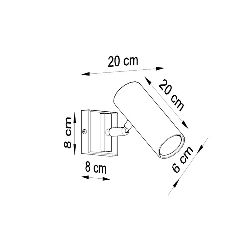 Nástěnné svítidlo DIREZIONE bílé moderní kovové do obýváku a ložnice 20 cm