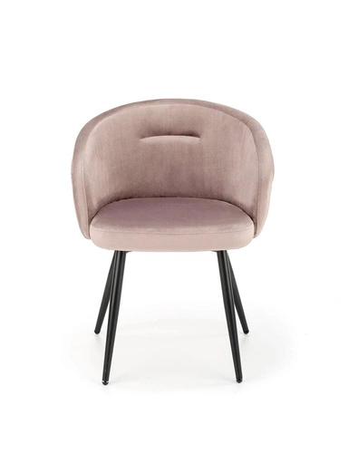 Jídelní židle Claude Intesi béžová čalouněná sametová s područkami moderní