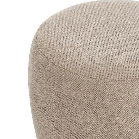 Puf Amea kulatý béžový bouclé do obýváku moderní čalouněný Atmosphera 40 cm
