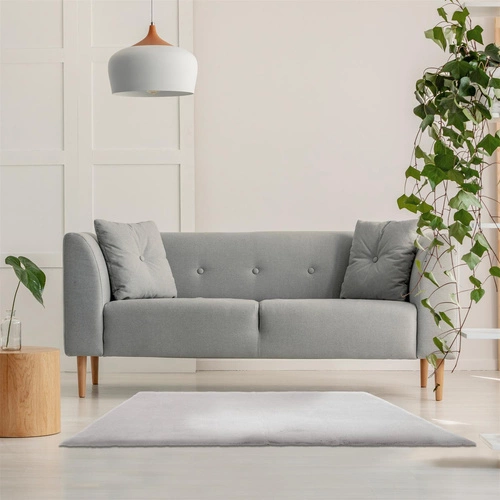 Moderní plyšový koberec Cocoonin 170x120 krémový do obýváku a ložnice měkký glamour