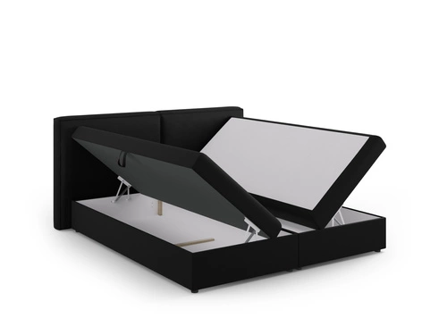 Čalouněná postel Jodie černá 160x200 s úložným prostorem moderní do ložnice
