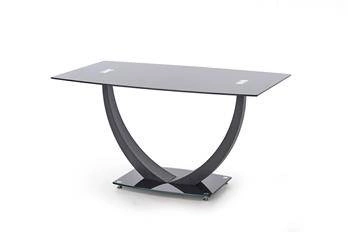 Moderní černý skleněný jídelní stůl Tano 140x80 cm Intesi elegantní design