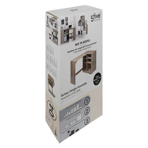 Kali rohový psací stůl s policemi na práci a studium přírodní 5five simply smart