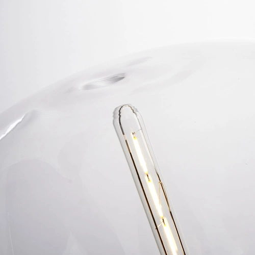 Stolní lampa FATA moderní skleněná průhledná zlatá 35 cm do obýváku a ložnice