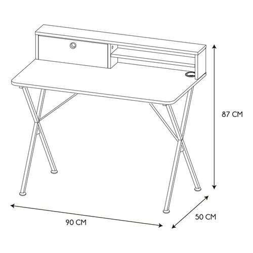 Stůl Cambridge přírodní/černý