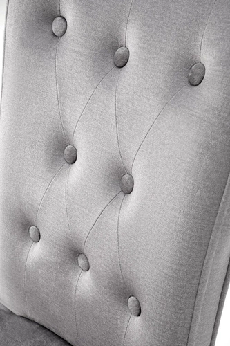 Čalouněná sametová židle Xsavier Intesi do jídelny a obýváku šedá s dřevěnými nohami