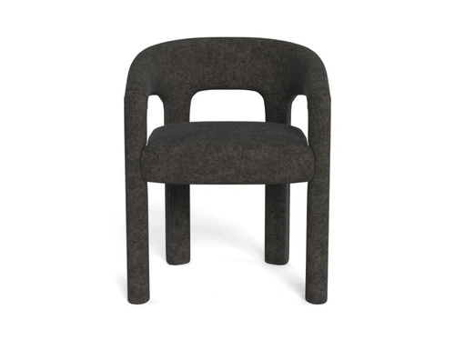 Židle Cole šedá čalouněná sametem s područkami do jídelny