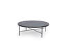 Kulatý konferenční stolek Tre 900 černý moderní kovový do obýváku NORDIFRA 90 cm