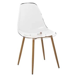 Jídelní židle Taho Atmosphera průhledná z polykarbonátu s kovovými nohami snadno čistitelná