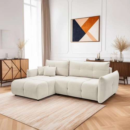 Rohová sedačka Bode rozkládací vlevo béžový severský písek