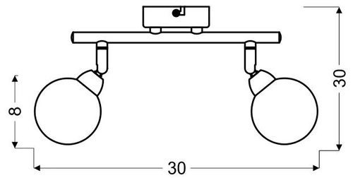 Stropní LED svítidlo Kaleidoscope chrom moderní, nastavitelná do obýváku a ložnice 30 cm