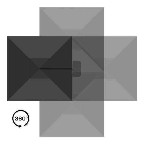 Závěsný zahradní slunečník Baza 295x295 cm moderní černý House Nordic