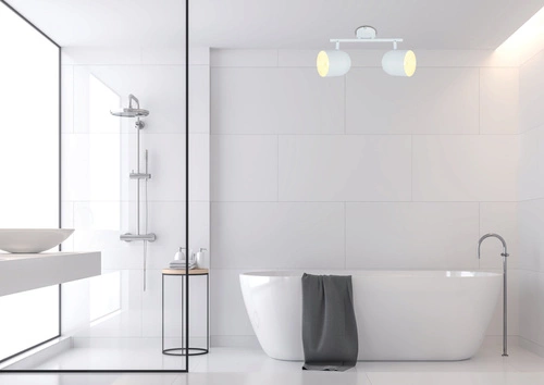 Moderní bílý stropní lustr Azuro s nastavitelnými stínidly do obýváku a kuchyně 38 cm