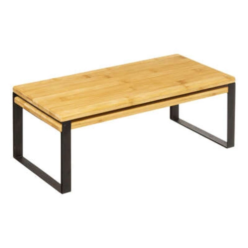 Sada 2 stojacích polic Blackwood na kuchyňskou linku a do obýváku dřevěné loftové 5five