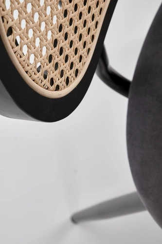 Jídelní židle čalouněná šedý velur Sophie Intesi moderní s opěrkou