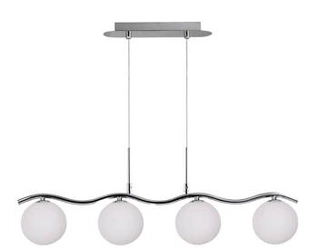 Ramon chrom 4x40W G9 závěsná lampa bílý difuzor